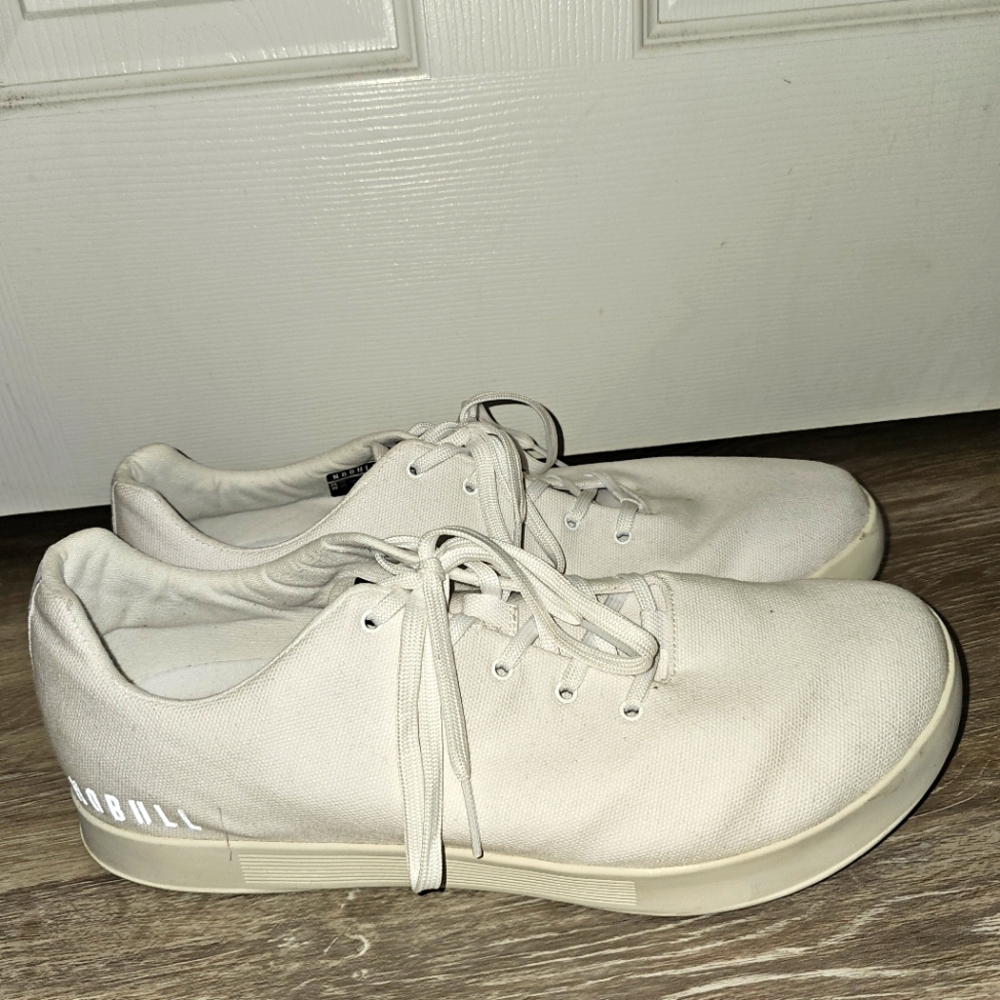 No Bull Mens 16 Casual All White Canvas Sneakers